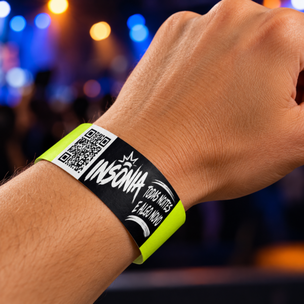Pulseira de papel personalizada